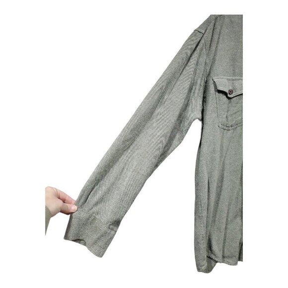 Duluth Trading Co. Men's Long-Sleeved Button-Down Green Shirt Gusseted Arm Sz LT - Picture 4 of 11